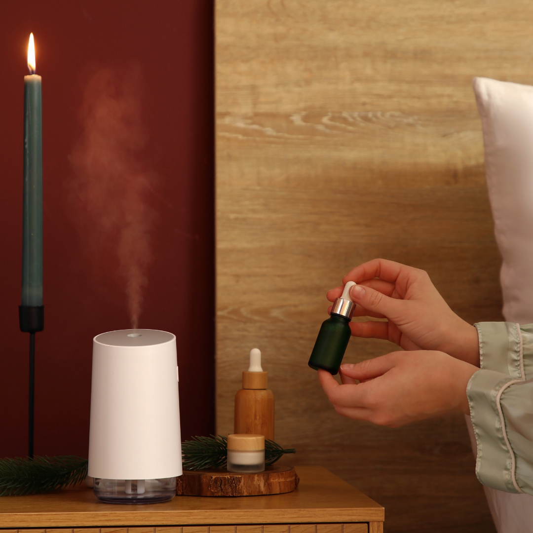 寝室にアロマ
